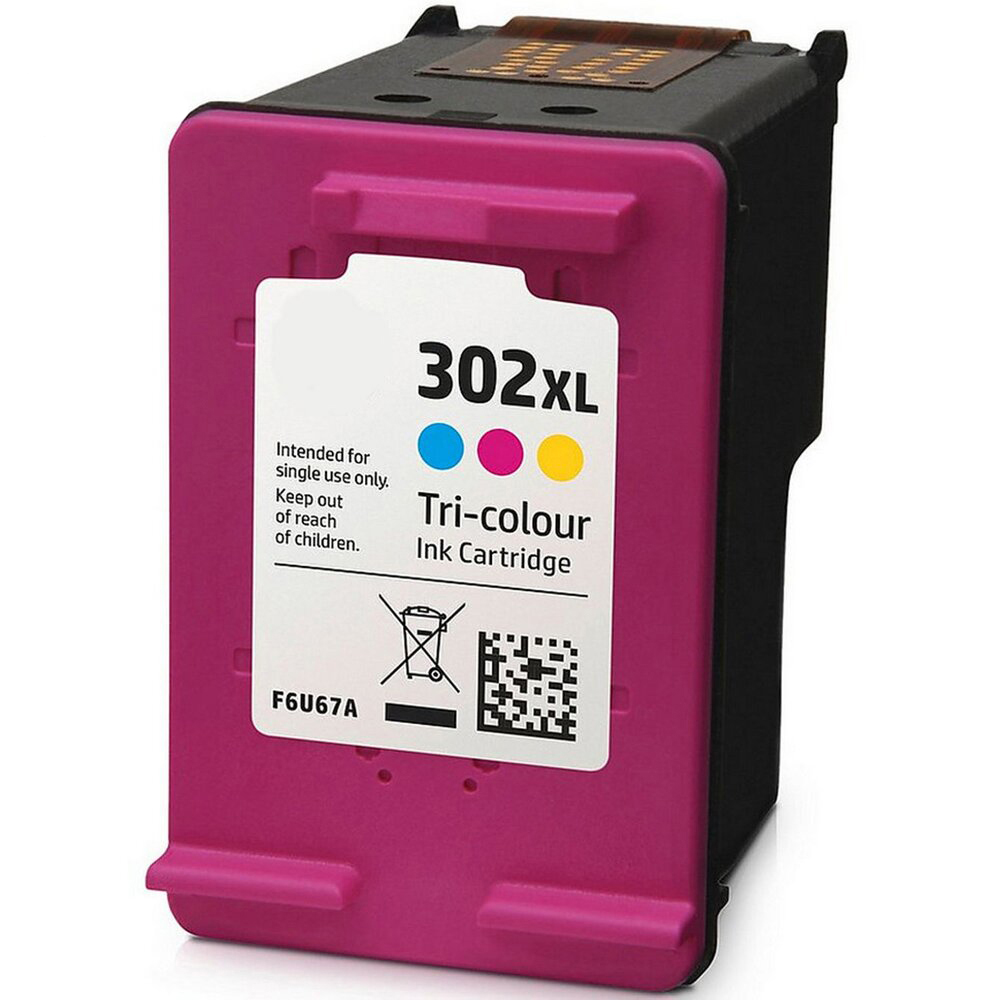 Συμβατό μελάνι HP 302XL Colour (F6U67AE)