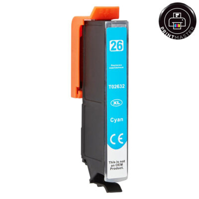 Συμβατό μελάνι Epson T2632 26XL (C13T26324010) (Cyan)