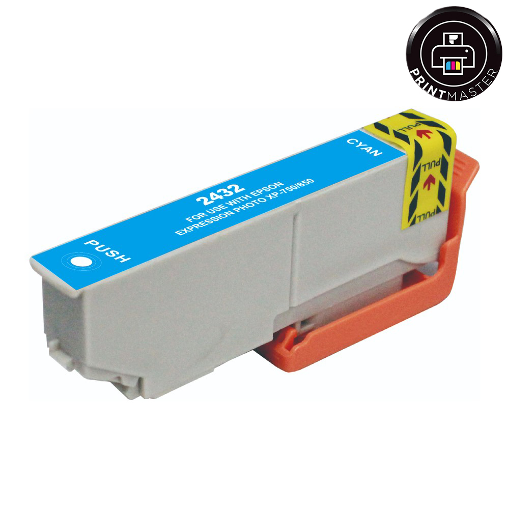 Συμβατό μελάνι Epson T2432 (C13T24324010) (Cyan)