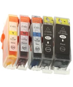 Multipack 5 συμβατών μελανιών PGI-520 BK/ CLI-521 CMYKγια Canon