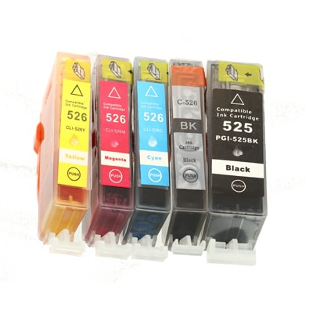 Multipack 5 συμβατών μελανιών Canon PGI-525 BK/ CLI-526 CMYK