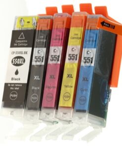 Multipack 5 συμβατών μελανιών Canon PGI-550 BK/ CLI-551 CMYK (6509B013A)