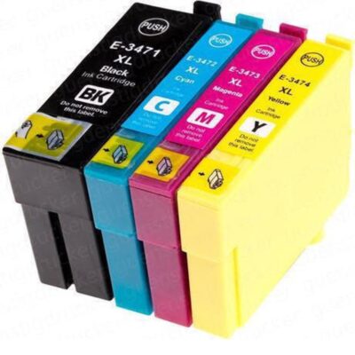 Multipack 4 συμβατών μελανιών (T3471-T3474)(C13T34764010) για Epson