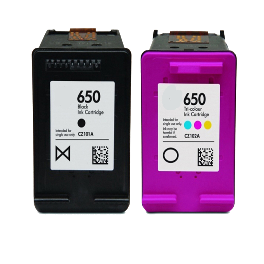 Multipack 3 συμβατών μελανιών HP 650XL (CZ101AE) (CZ102AE)
